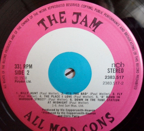 The Jam ~ All Mod Cons (Vinyl) - Djungel & Jazz