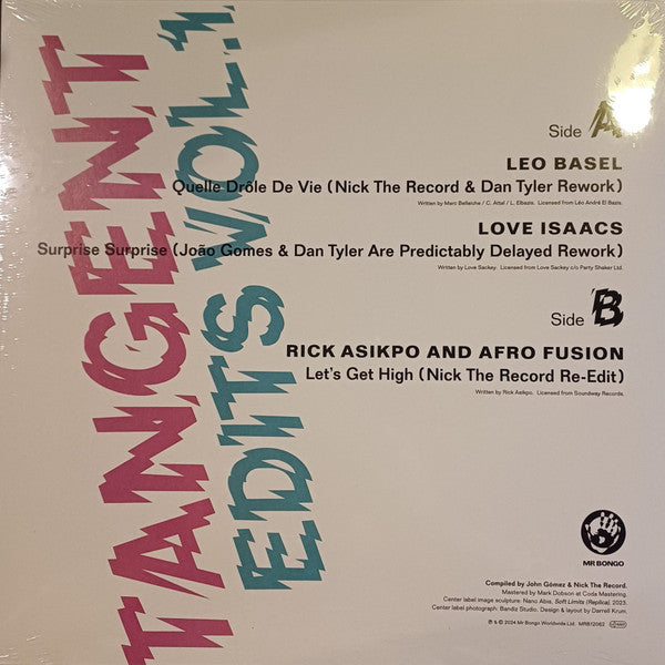 John Gómez & Nick The Record ~ TANGENT Edits Vol.1 (Vinyl) - Djungel & Jazz