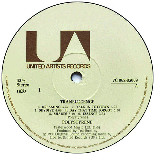 Poly Styrene ~ Translucence (Vinyl) - Djungel & Jazz