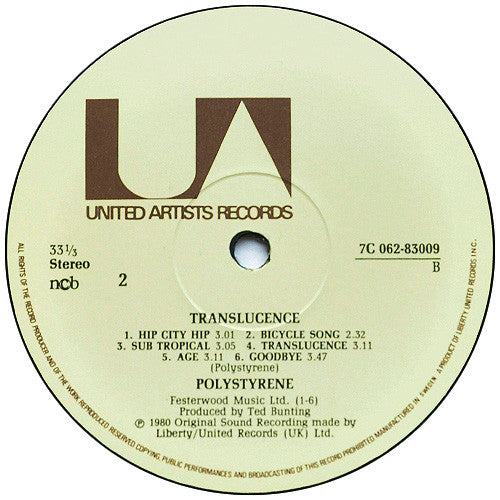 Poly Styrene ~ Translucence (Vinyl) - Djungel & Jazz