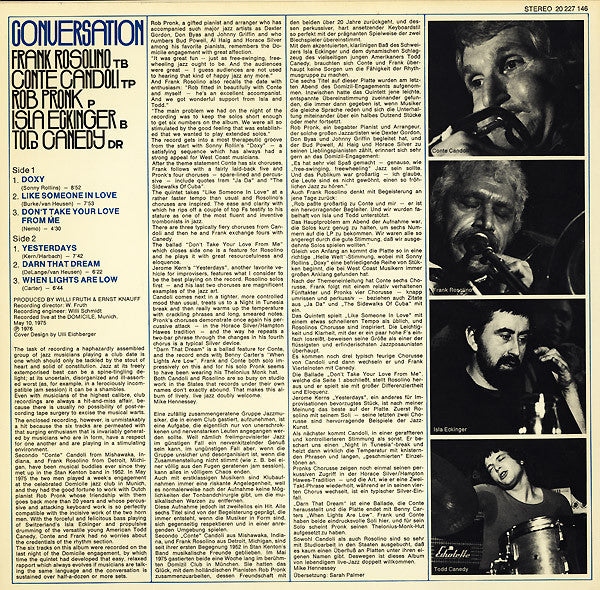 Frank Rosolino, Conte Candoli ~ Conversation (Vinyl) - Djungel & Jazz