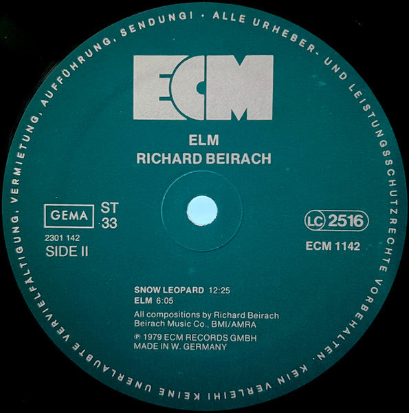 Richard Beirach ~ Elm (Vinyl) - Djungel & Jazz