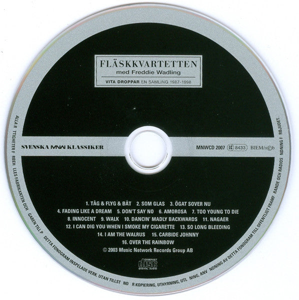 Fläskkvartetten Med Freddie Wadling ~ Vita Droppar (En Samling 1987-1998) (Vinyl) - Djungel & Jazz