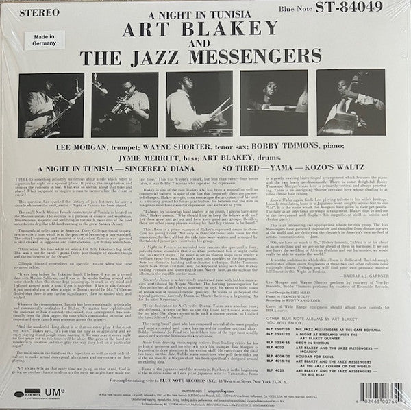 Art Blakey & The Jazz Messengers ~ A Night In Tunisia (Vinyl) - Djungel & Jazz