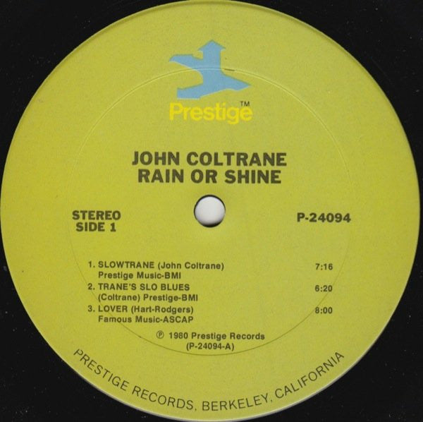 John Coltrane ~ Rain Or Shine (Vinyl) - Djungel & Jazz