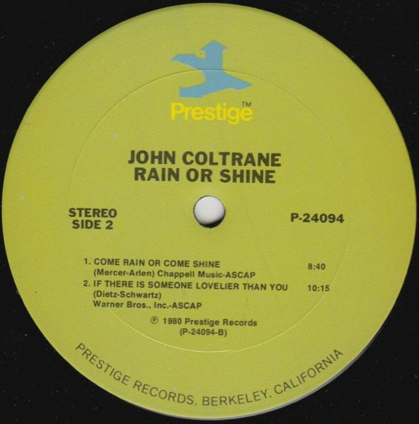 John Coltrane ~ Rain Or Shine (Vinyl) - Djungel & Jazz