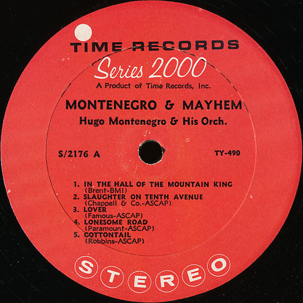 Hugo Montenegro And His Orchestra ~ Montenegro & Mayhem (Vinyl) - Djungel & Jazz