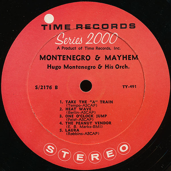Hugo Montenegro And His Orchestra ~ Montenegro & Mayhem (Vinyl) - Djungel & Jazz