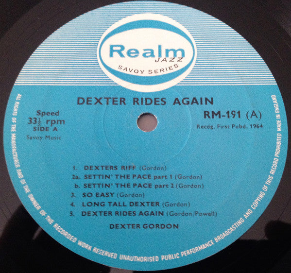 Dexter Gordon ~ Dexter Rides Again (Vinyl) - Djungel & Jazz