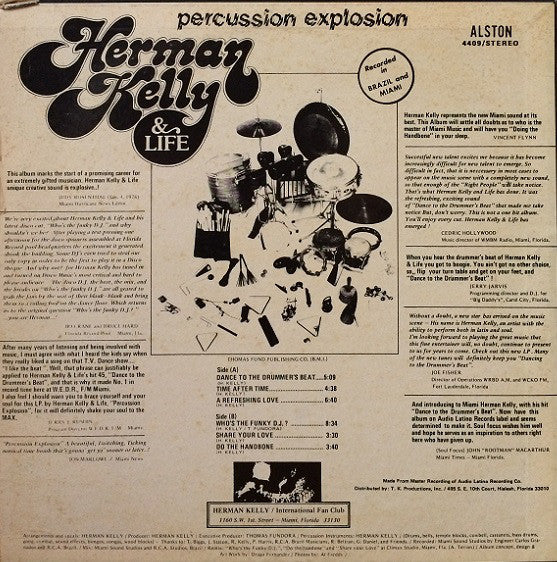 Herman Kelly & Life ~ Percussion Explosion! (Vinyl) - Djungel & Jazz