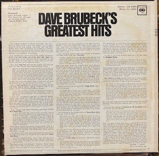 Dave Brubeck ~ Dave Brubeck's Greatest Hits (Vinyl) - Djungel & Jazz