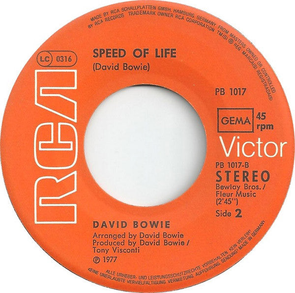 David Bowie : Be My Wife (7", Single)