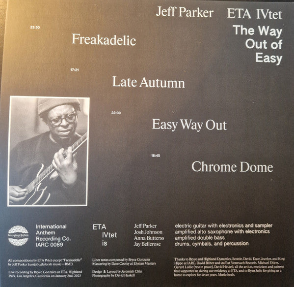 Jeff Parker ETA IVtet ~ The Way Out Of Easy (Vinyl) - Djungel & Jazz
