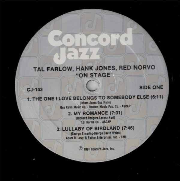 Tal Farlow, Hank Jones, Red Norvo, Ray Brown, Jake Hanna ~ On Stage (Vinyl) - Djungel & Jazz