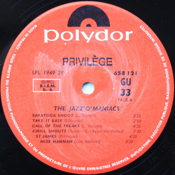 Jazz O'Maniacs ~ Jazz O'Maniacs (Vinyl) - Djungel & Jazz
