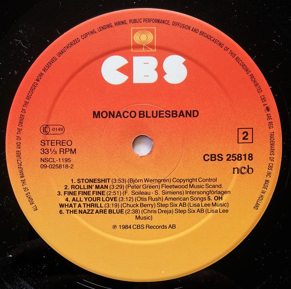 Monaco Blues Band : Monaco Blues Band (LP, Album)