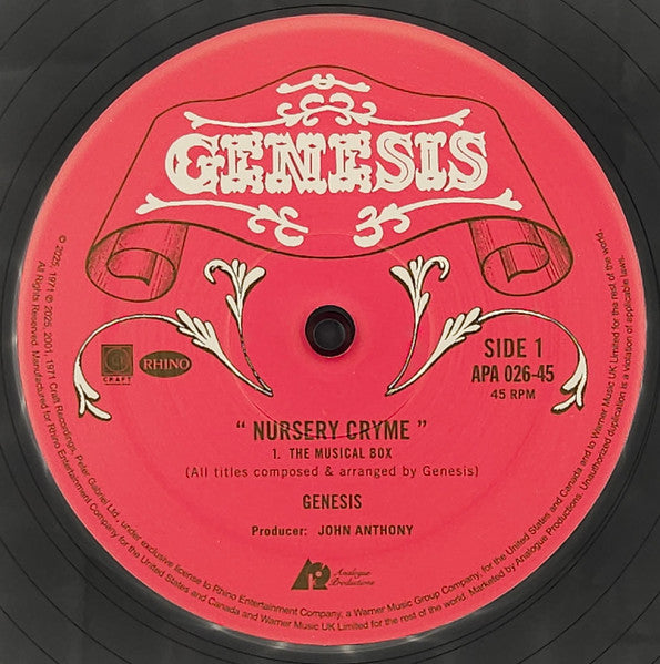 Genesis ~ Nursery Cryme (Vinyl) - Djungel & Jazz