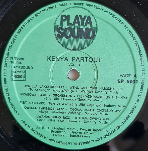 Various ~ Kenya Partout ! Vol. 4 (Vinyl) - Djungel & Jazz