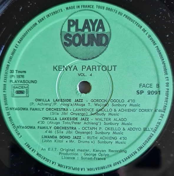 Various ~ Kenya Partout ! Vol. 4 (Vinyl) - Djungel & Jazz