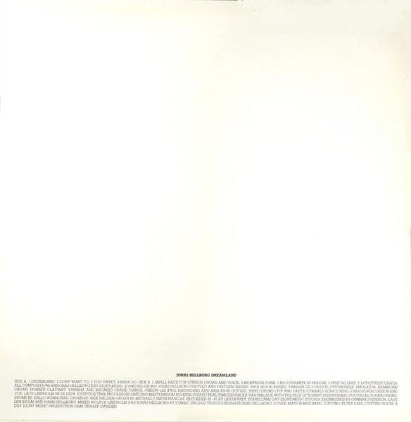 Jonas Hellborg ~ Dreamland (Vinyl) - Djungel & Jazz
