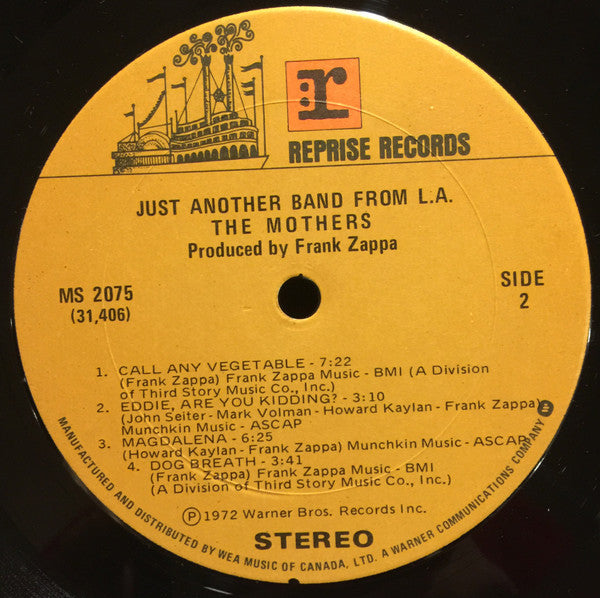 The Mothers ~ Just Another Band From L.A. (Vinyl) - Djungel & Jazz