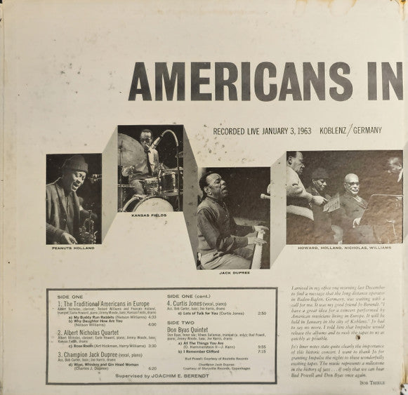 Various ~ Americans In Europe Vol. 2 (Vinyl) - Djungel & Jazz