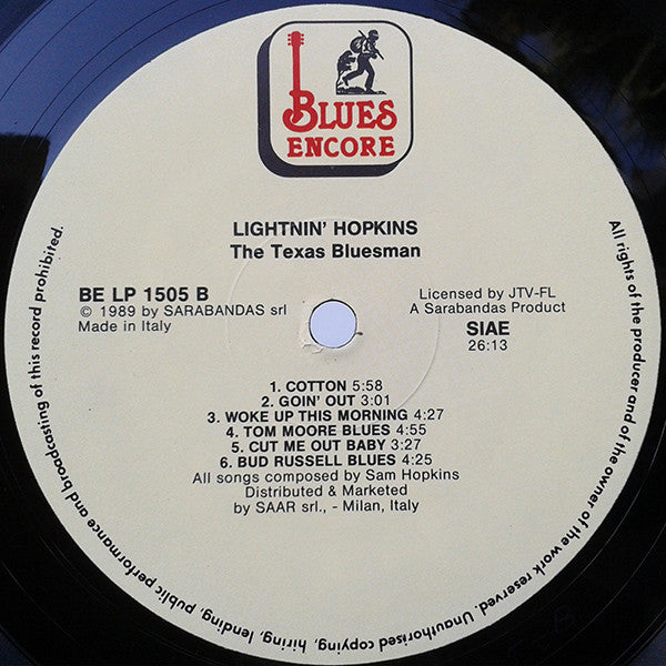 Lightnin' Hopkins ~ The Texas Bluesman (Vinyl) - Djungel & Jazz