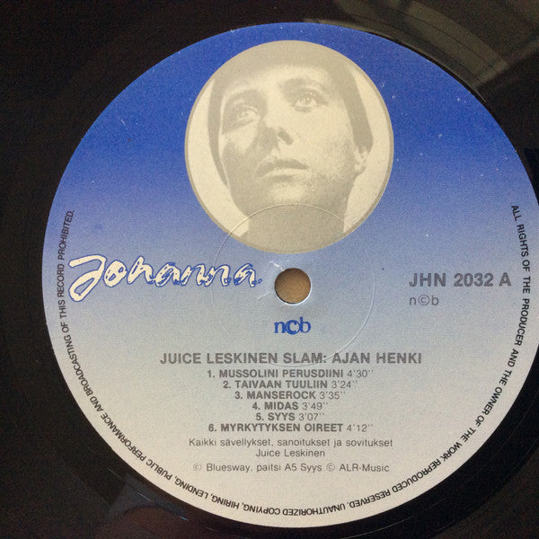 Juice Leskinen Slam : Ajan Henki (LP, Album, Jea)
