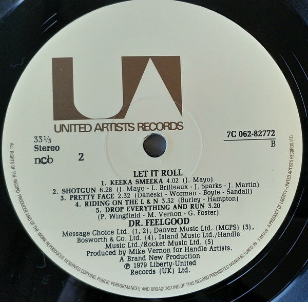 Dr. Feelgood ~ Let It Roll (Vinyl) - Djungel & Jazz