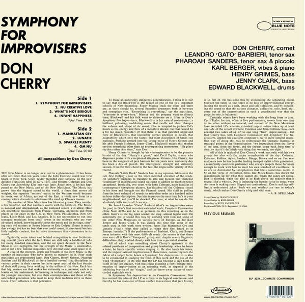 Don Cherry ~ Symphony For Improvisers (Vinyl) - Djungel & Jazz