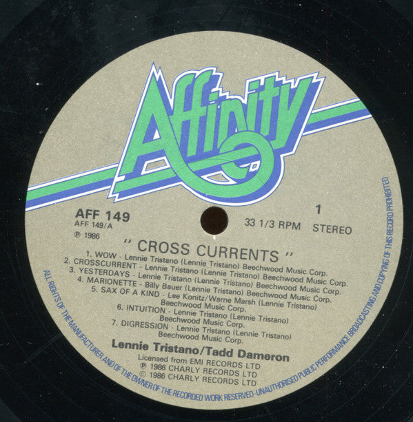 Lennie Tristano / Tadd Dameron ~ Crosscurrents (Vinyl) - Djungel & Jazz