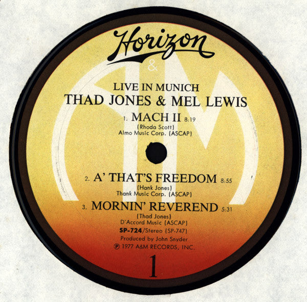 Thad Jones & Mel Lewis ~ Live In Munich (Vinyl) - Djungel & Jazz
