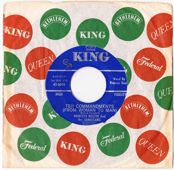 Princess Buster And Her Jamaicans / Byron Lee And The Dragonaires ~ Ten Commandments (From Woman To Man) / Papa Jack (Vinyl) - Djungel & Jazz