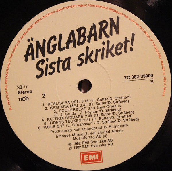 Änglabarn ~ Sista Skriket (Vinyl) - Djungel & Jazz