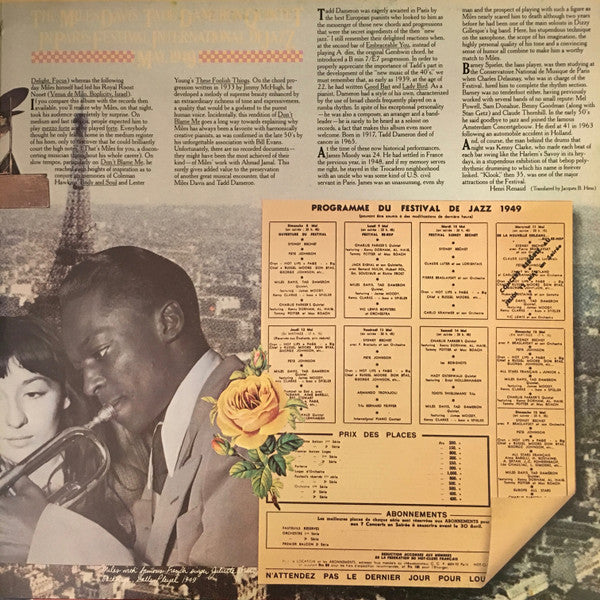The Miles Davis/Tadd Dameron Quintet ~ In Paris Festival International De Jazz - May, 1949 (Vinyl) - Djungel & Jazz