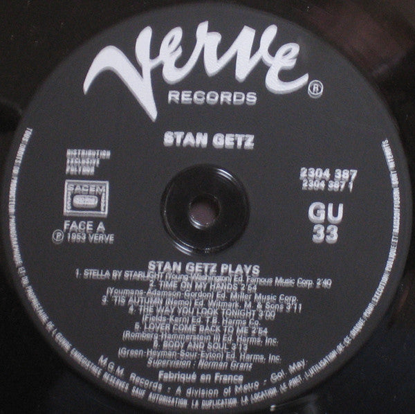 Stan Getz ~ Stan Getz Plays (Vinyl) - Djungel & Jazz