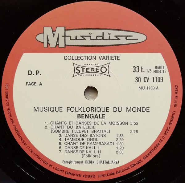 Deben Bhattacharya : Bengale (LP, RE)