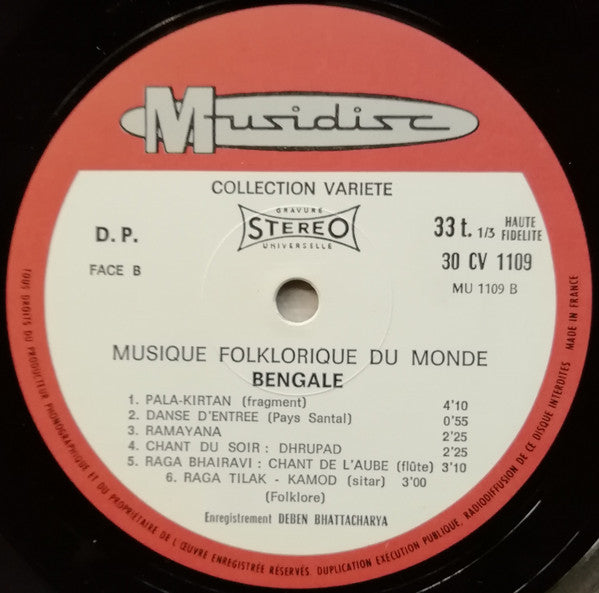 Deben Bhattacharya : Bengale (LP, RE)