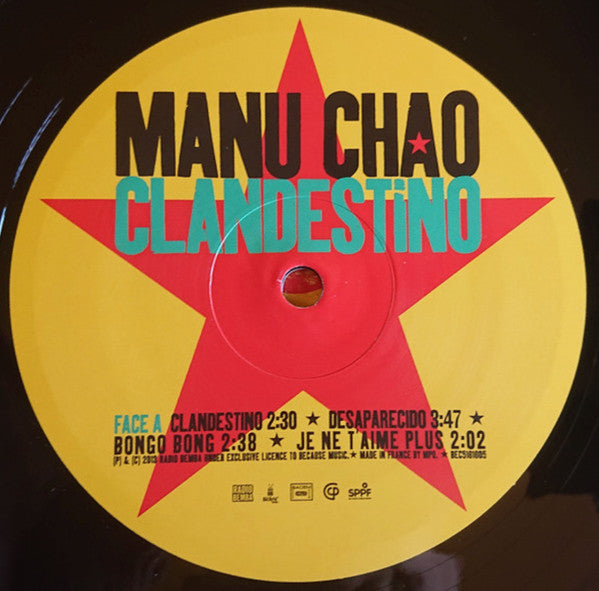 Manu Chao : Clandestino (2xLP, Album, RP + CD, Album, RP + RE)