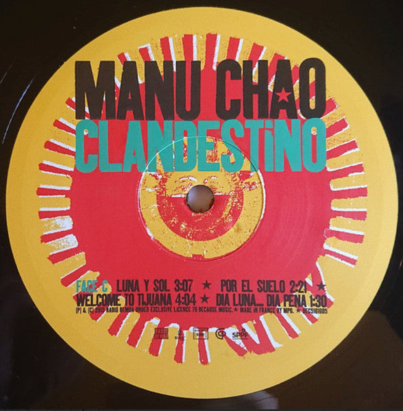 Manu Chao : Clandestino (2xLP, Album, RP + CD, Album, RP + RE)