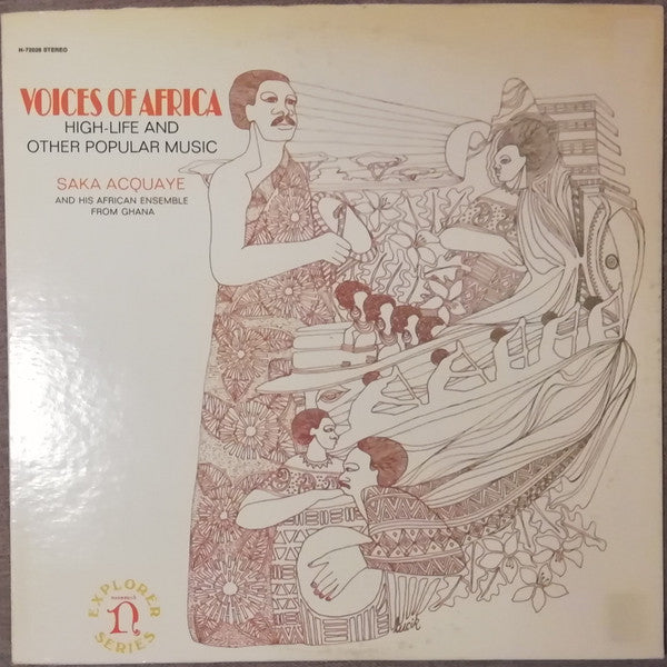 Saka Acquaye And His African Ensemble ~ Voices Of Africa (High-Life And Other Popular Music) (Vinyl) - Djungel & Jazz