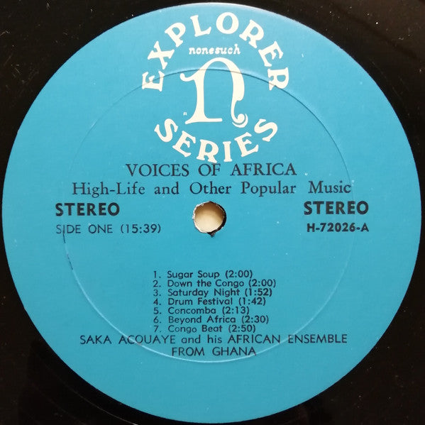 Saka Acquaye And His African Ensemble ~ Voices Of Africa (High-Life And Other Popular Music) (Vinyl) - Djungel & Jazz