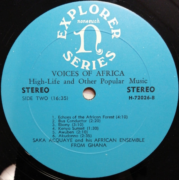 Saka Acquaye And His African Ensemble ~ Voices Of Africa (High-Life And Other Popular Music) (Vinyl) - Djungel & Jazz