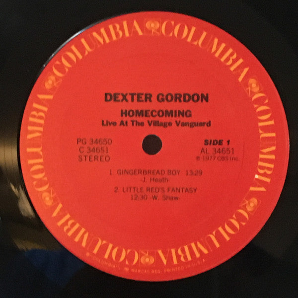 Dexter Gordon : Homecoming - Live At The Village Vanguard (2xLP, Album, Pit)