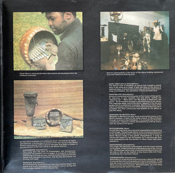 The Spirit Of The People ~ Ephat Mujuru Ensemble Plays The Mbira Music Of Zimbabwe (Vinyl) - Djungel & Jazz