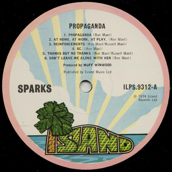 Sparks ~ Propaganda (Vinyl) - Djungel & Jazz
