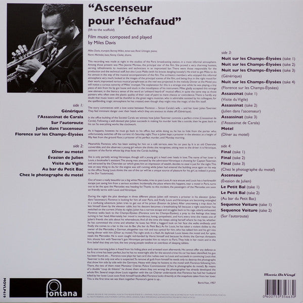 Miles Davis ~ Ascenseur Pour L'Échafaud (Lift To The Scaffold) (Vinyl) - Djungel & Jazz