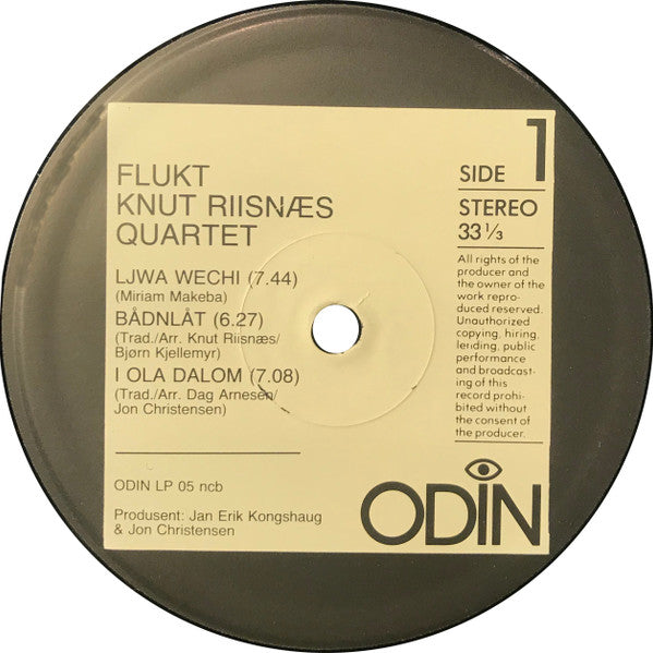 Knut Riisnæs Quartet ~ Flukt (Vinyl) - Djungel & Jazz