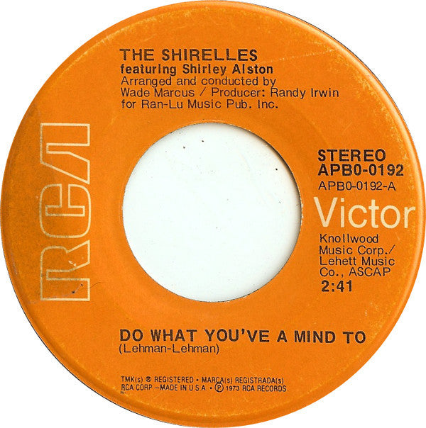 The Shirelles ~ Do What You've A Mind To (Vinyl) - Djungel & Jazz