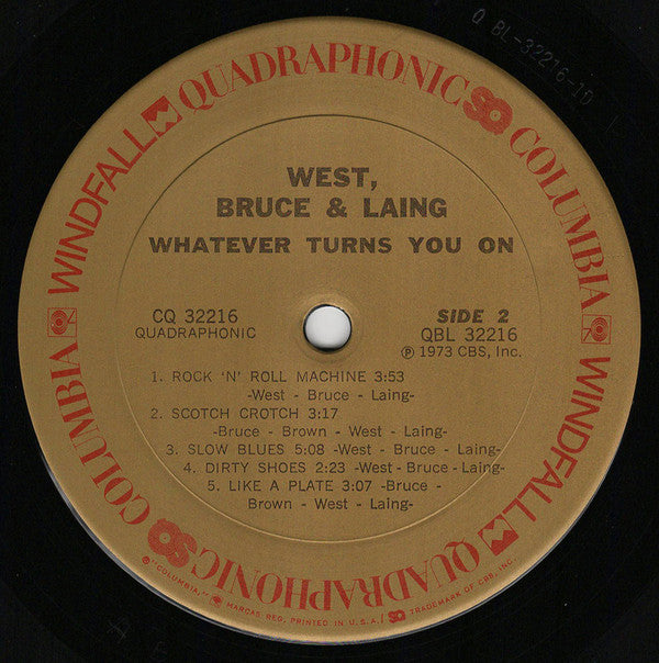 West, Bruce & Laing ~ Whatever Turns You On (Vinyl) - Djungel & Jazz